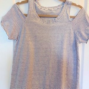 EUC LAmade striped  cold shoulder top.